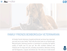 Tablet Screenshot of familyfriendsvetandkennel.com